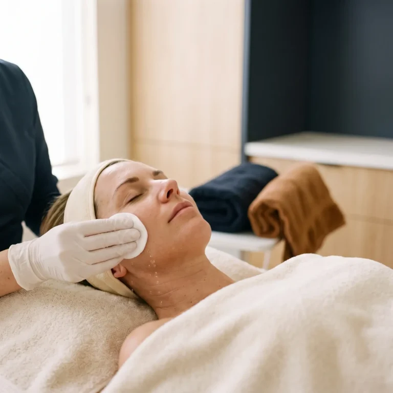 Zabieg oczyszczania twarzy w spa